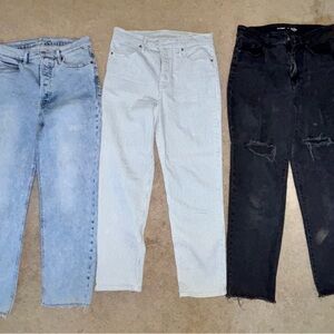 3 pair bundle Old Navy Black Denim Jeans size 10
